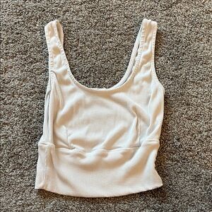 ILLA ILLA Cream Ribbed Tank Top